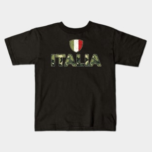 Camo Italian Pride Italia Kids T-Shirt